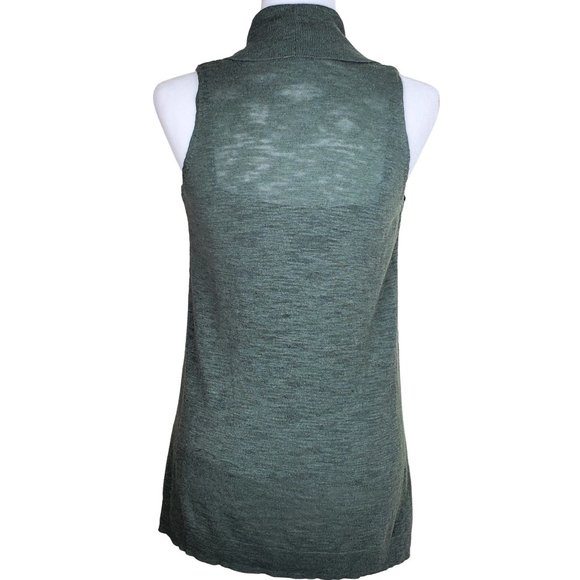 GAP Factory Open Front Women's Green Knit Sweater Vest Small - Picture 2 of 7